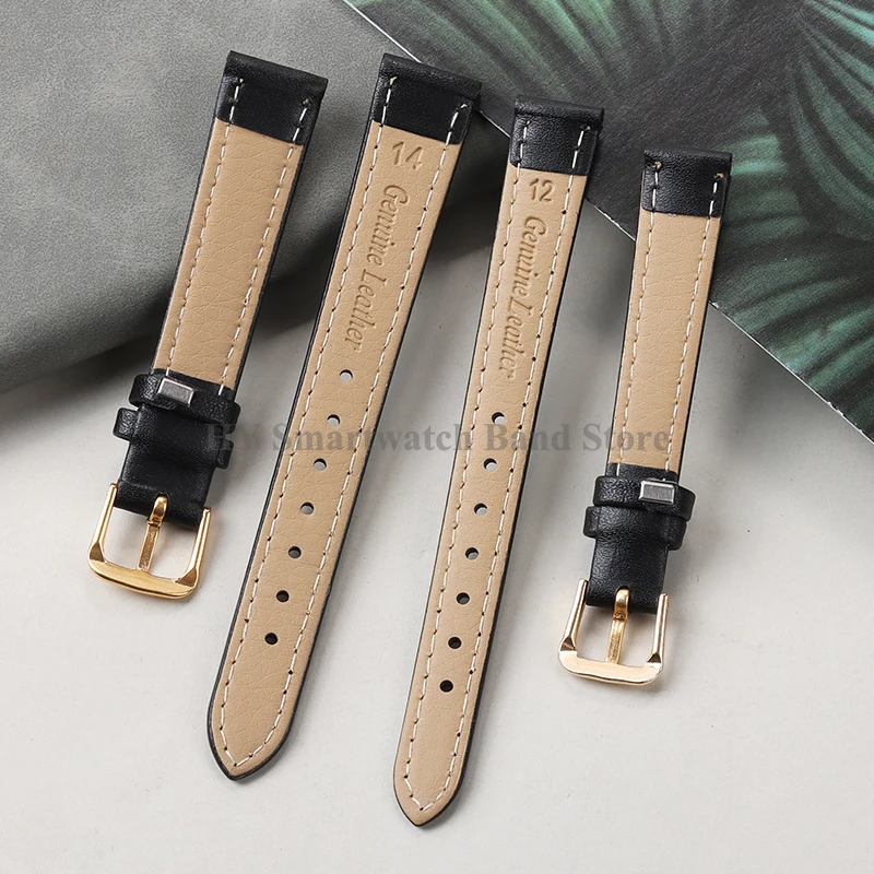 8mm 10mm 12mm 14/16mm 18mm 20mm 22mm 24mm PU Leather Watch Strap for Men Women Soft Leather Wrist Band Universal Sport Bracelet