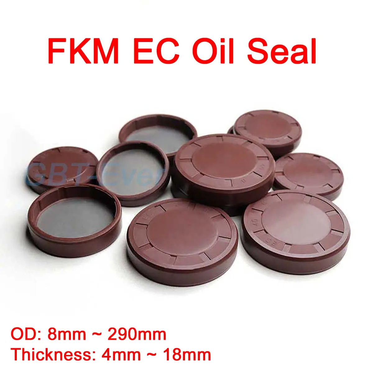 OD 8-290mm FKM EC/VK Type Oil Seal Brown Fluoro Rubber End Cap Cover Oil Seal Reducer Shaft Dustproof Retarder Oil Sealing Cap