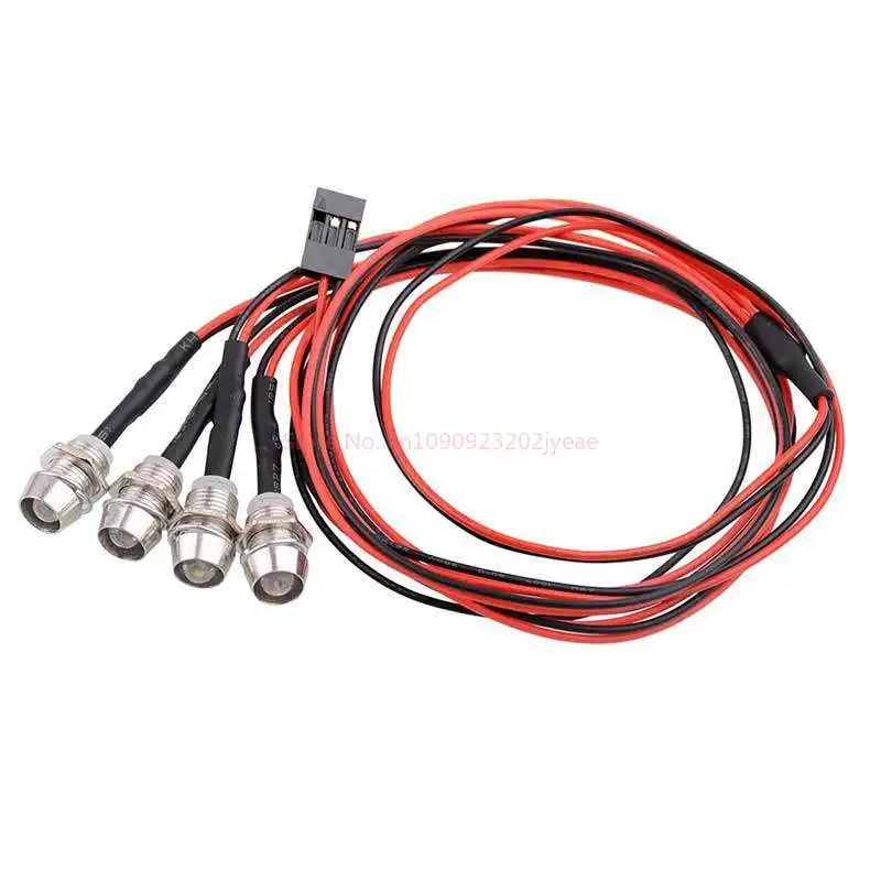 Rc التحكم عن بعد الوقود الكهربائية نموذج سيارة ضوء عالية الجودة مصباح ليد 4 قطر 5 مللي متر الخرز مع كوب مصباح معدني