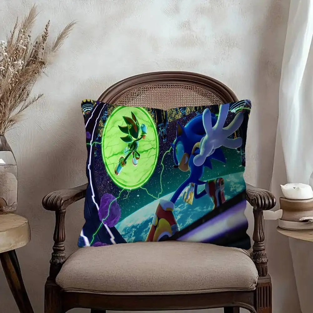 Cartoon S-Sonics Pillow Gift Home Office Decoration Bedroom Sofa Car Cushion Cover case 45x45 - view 6