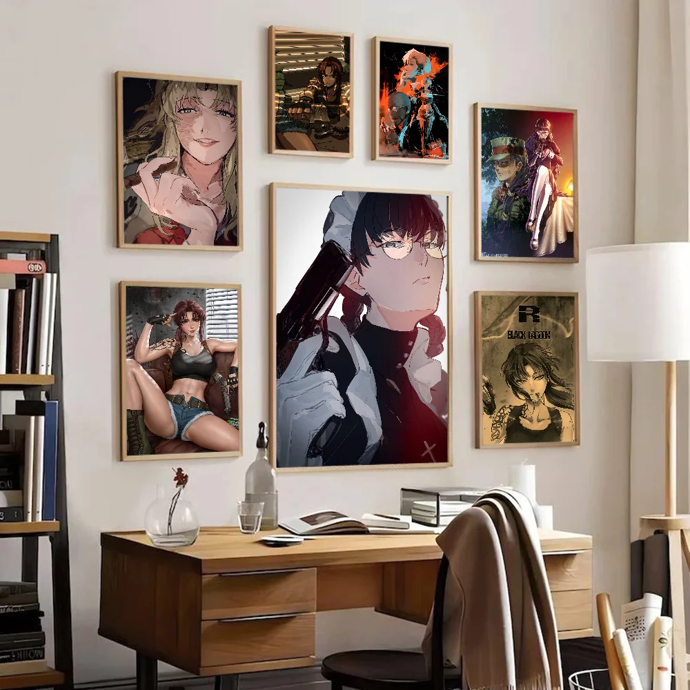

Black Lagoon Anime Posters Sticky Vintage Room Home Bar Cafe Decor Kawaii Room Decor