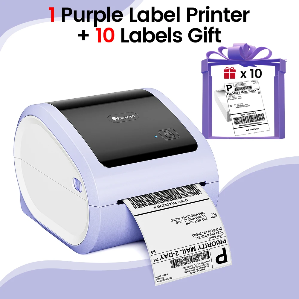 

Phomemo D520BT Thermal Label Printer 20-115mm Thermal Shipping Label Printer Thermal Barcode Printer Support QR Code for EXpress