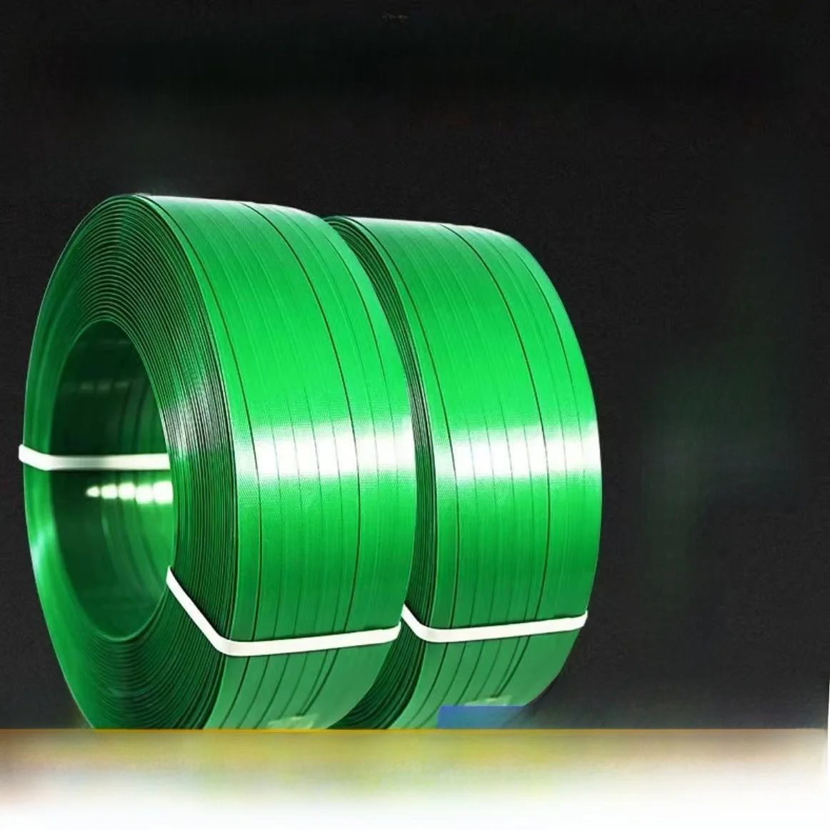 hot-melt-1608-plastic-steel-packaging-tape-handmade-binding-strap-green-pet-plastic-packing-belt-restaurant-tableware-disposable