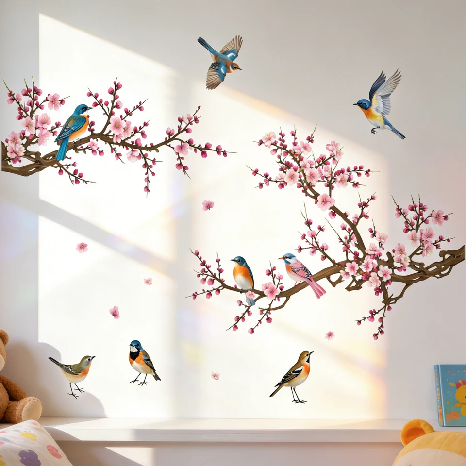Branching Bird Cherry Blossom  - đánh giá và giá Flower Wall Panel
