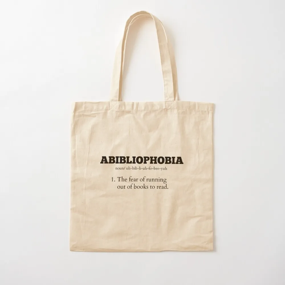 Abibliophobia - fear of running out! Tote Bag Canvas stote bag Shopper handbag Gift bag Canvas Tote