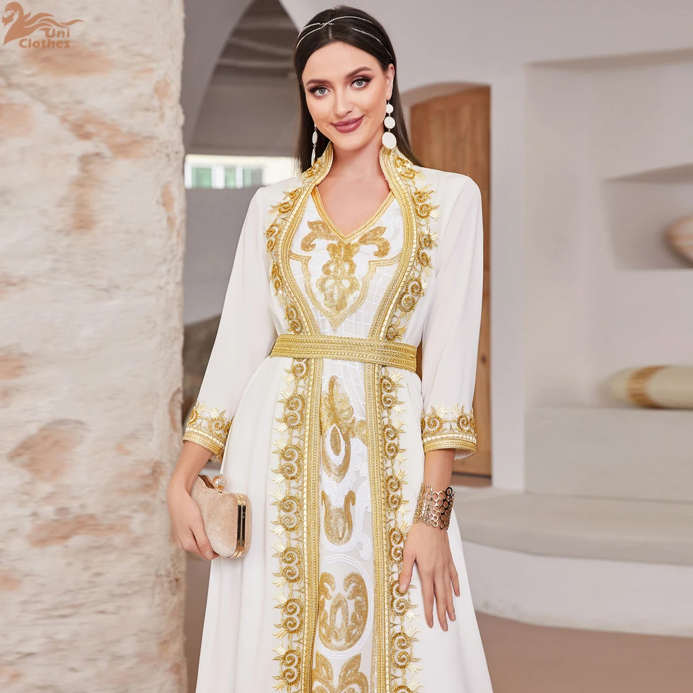 Ramadan White Muslim Abaya Dubai Turkey Islam Arabic Hijab Dress Jalabiya African Dresses For Women Robe Femme Musulmane Kaftans