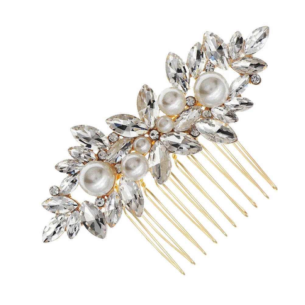 

Hair Comb Accessories Bridal for Bride Rhinestones Alloy Bridesmaid Decorative Combs