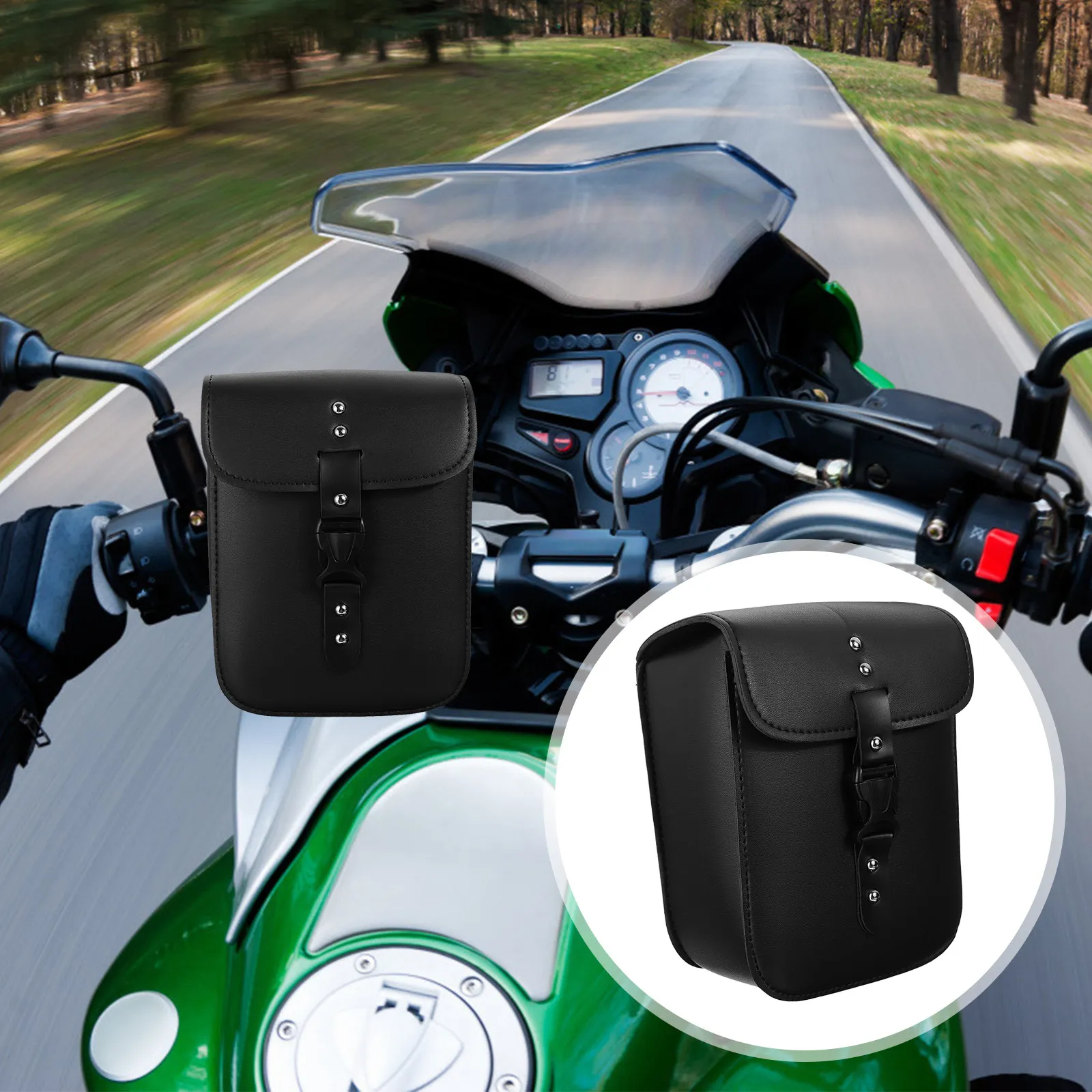 

Motorcycle Side Storage Bag Wear Resistant Waterproof Large Capacity Motorbike Side Pouch Tool Carrying Bag