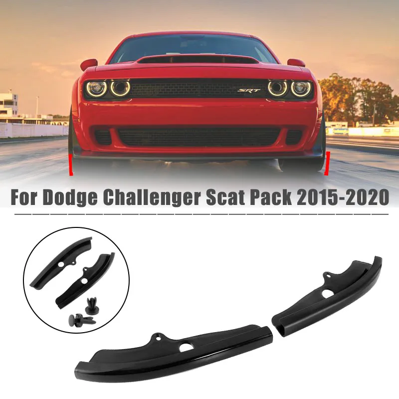 Front Bumper Lip Protector Cover For Dodge Challenger SRT Scat Pack 2015-2020 Bumper Protector Diffuser Spoiler Splitter Guard