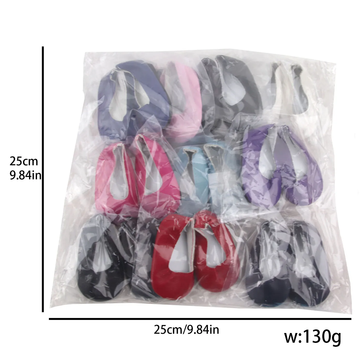 

Упаковка из 10 пар кукольных туфель, красочные простые туфли с круглым носком 7 см для 18-дюймовых американских и 43 см новорожденных, игрушки для кукол для девочек-OG