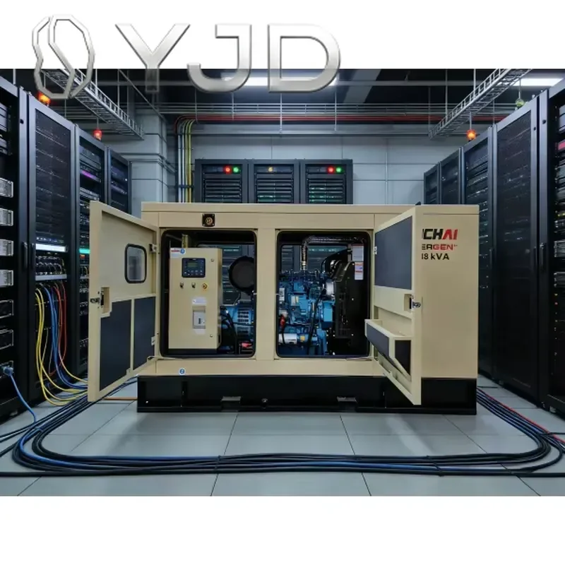 YJD 10KW 12KW 15KW Super Silent Open Frame Generator Set 380V/400V 3 Phase 60/50Hz ATS High Efficiency High Power for Home Use