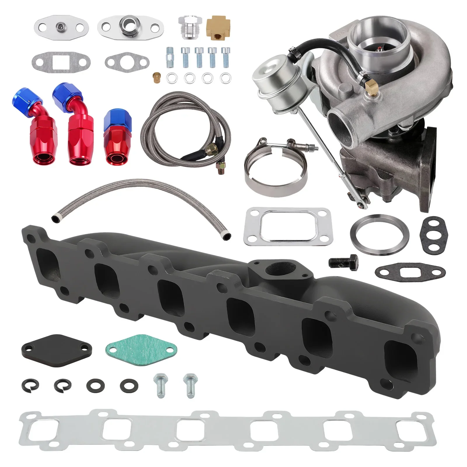 Turbocharger Turbo Kit for Nissan Safari Patrol TD42 GQ GU Y60 Y61 With Manifold Oil Line for All 4 or 6 CYL 1.5L- 2.5L Engines