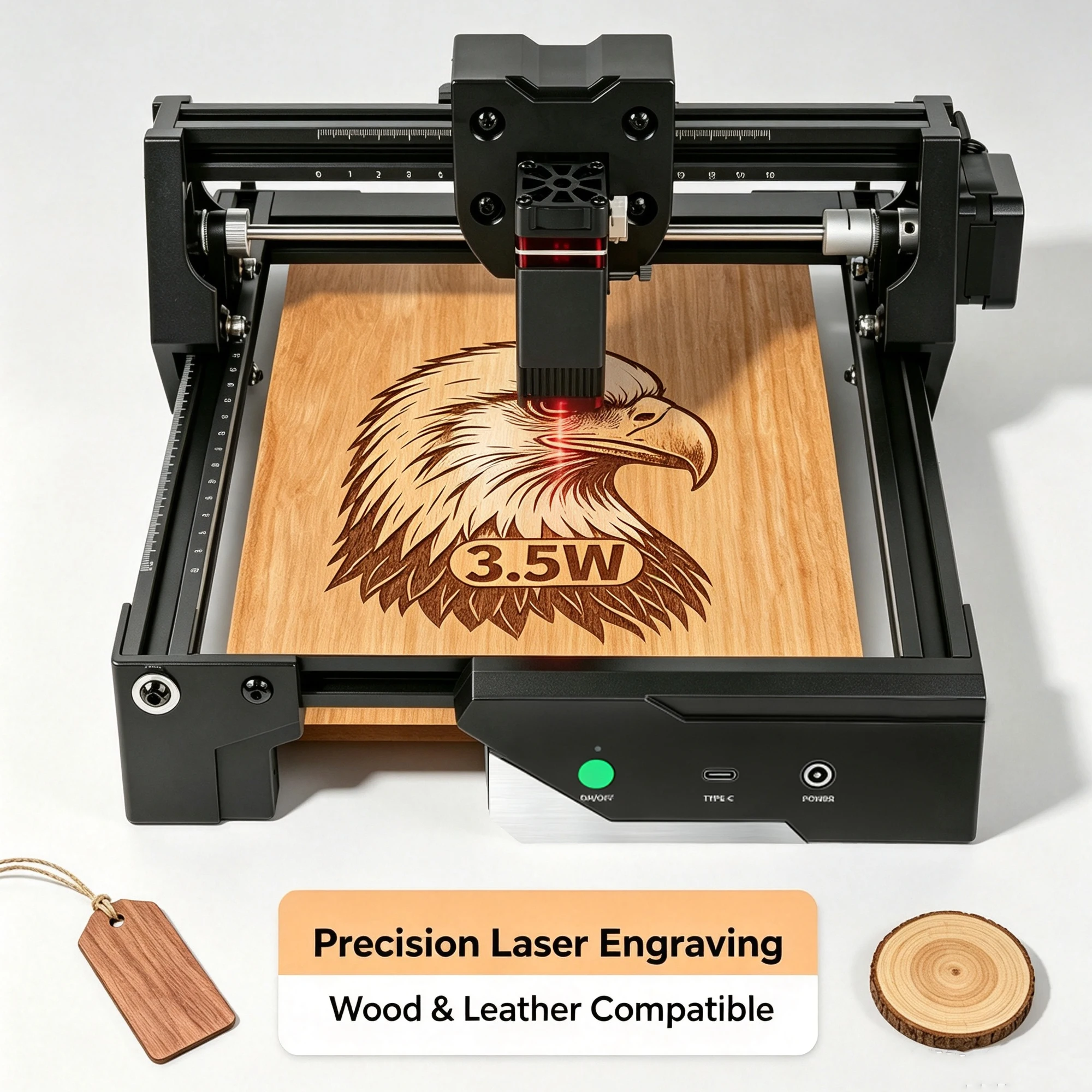 TOIREISX Z1 Laser Engraver 3500mW Portable Laser Cutter and Engraver Machine 150x150mm Large Engraving Area  Compatible with LaserGRBL and LightBurn