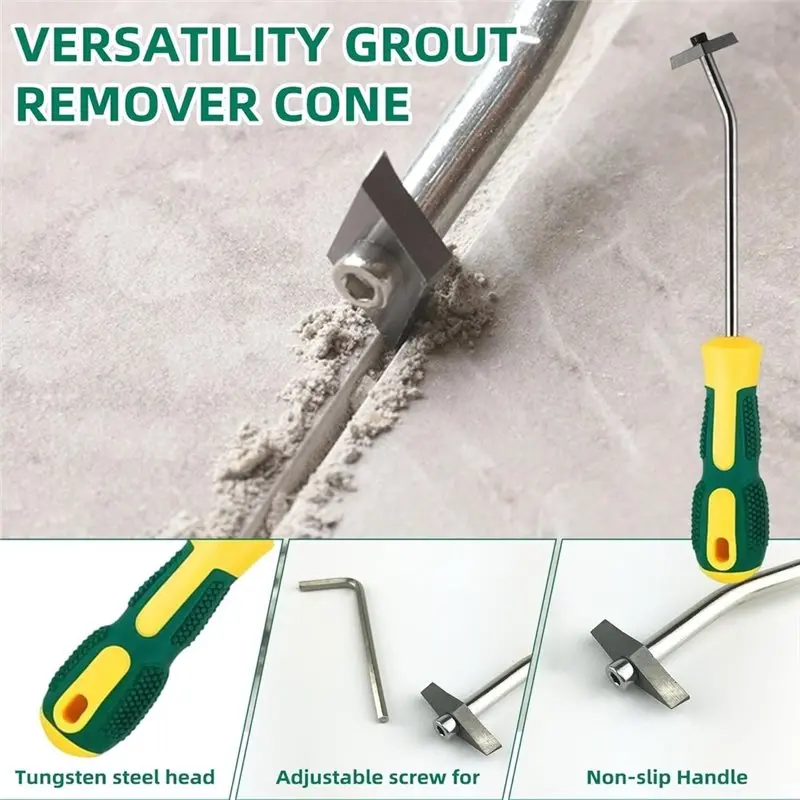 AT02-Tile Joint Scrapers,Tile Joint Hand Saw, Angled Joint Cleaner,For Tile Cleaning, Cleaning Floor Tiles, Bathroom, Kitchen