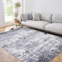 Area Rugs Soft Large Modern Abstract Area Rug, Boho Vintage Machine Washable Non Slip Carpet Low Pile Rugs for Living Room