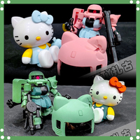 Hellos Kittys SD SDCS EX Assembly Model Green Zagu Ii Xiaya Red Zagu Ii Kitty Cat Set Movable Joints Robot Mecha Kits Models toy