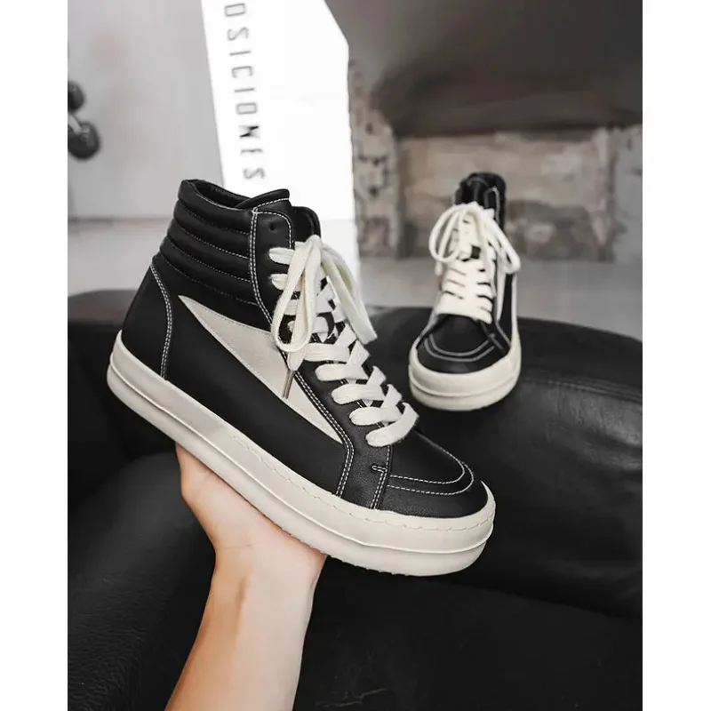 

Новая весенняя мужская обувь. Износостойкие высокие кроссовки. Модная универсальная обувь, увеличивающая рост. Повседневные легкие мужские кроссовки.