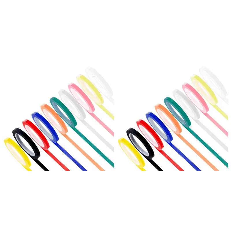 2PackX(10 Rolls Autoclave Tape- Tape,0.24 Inch Width 216.5 Inch Length Instruments Identification Tape 10 Colors)