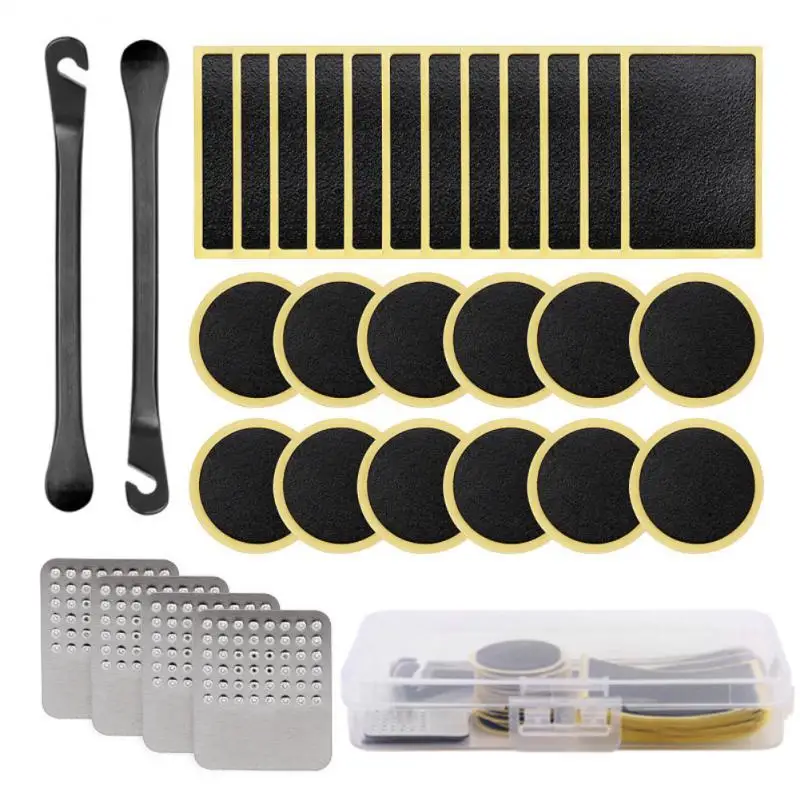 Portátil pneu plano Repair Tool Kit, remendo punção, pedaço de borracha, montanha e estrada, 1 pc, 2pcs
