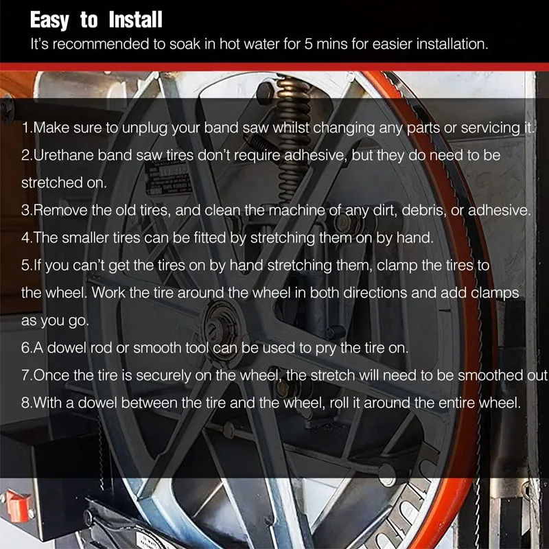 Urethane Band Saw Tires for 14\