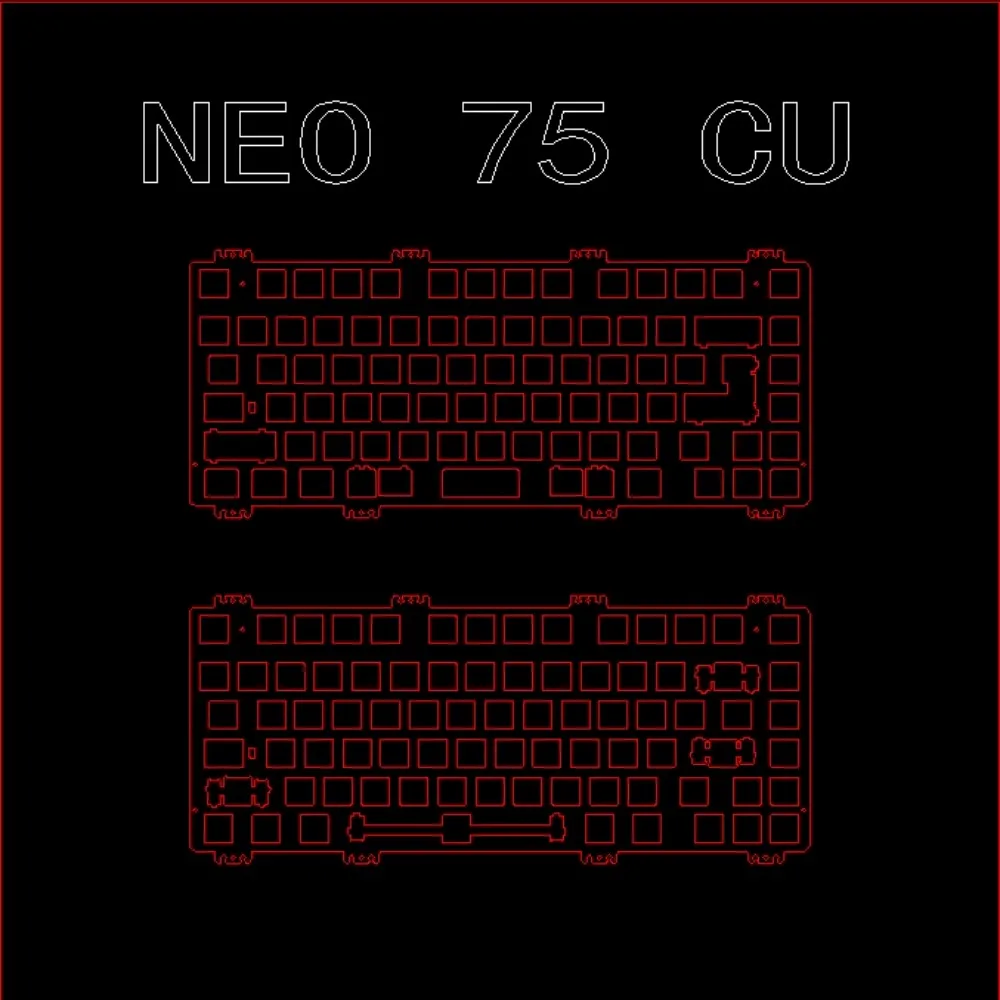 Neo75cu Keyboard Positioning Board PC POM PP FR4 CF Aluminum Brass Customized Positioning Plate Gaming Keyboard Accessories