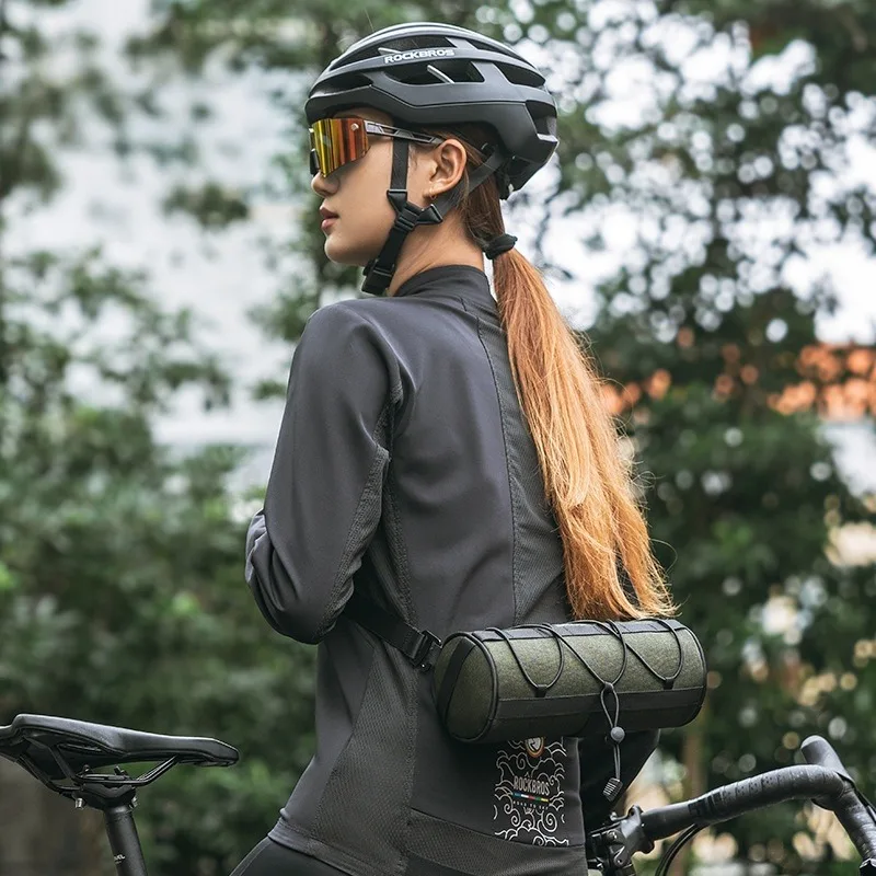 

Роскошная сумка для велосипеда, цилиндрическая сумка, передняя сумка, велосипедная горная дорога, путешествия, голова, подвесная ручка для хранения, праздничный подарок