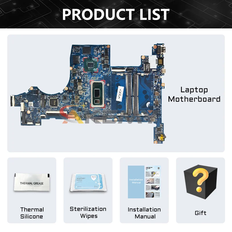 Placa-mãe para laptop HP Pavilion 15T-CS 15-CS DAG7BDMB8F0 862398-855 L34174-001 L34173-601 I3 I5 I7 8th Gen