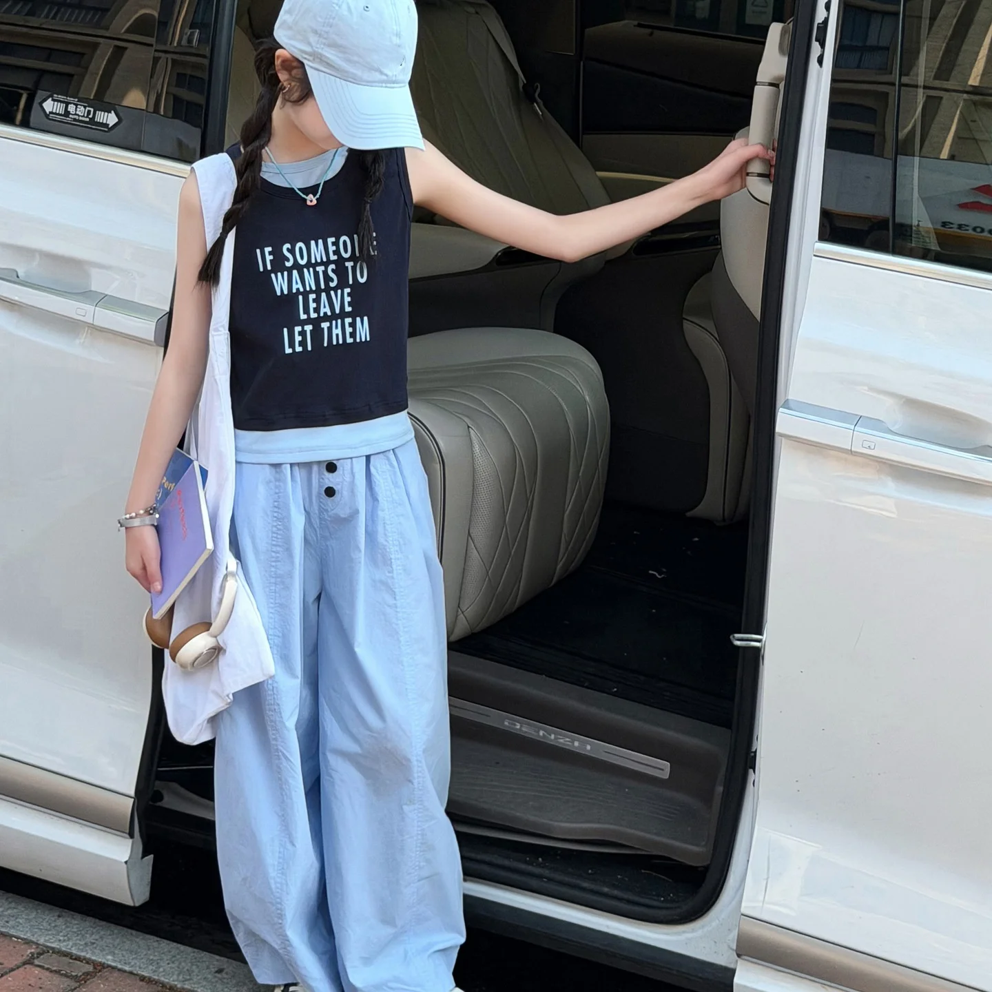 Teen Girls Clothes Set Summer Suit for Kids Ages 4-14Y Spring Vest+Long Pants 2Pec Print Letter Punk Tween Street Style Outfits