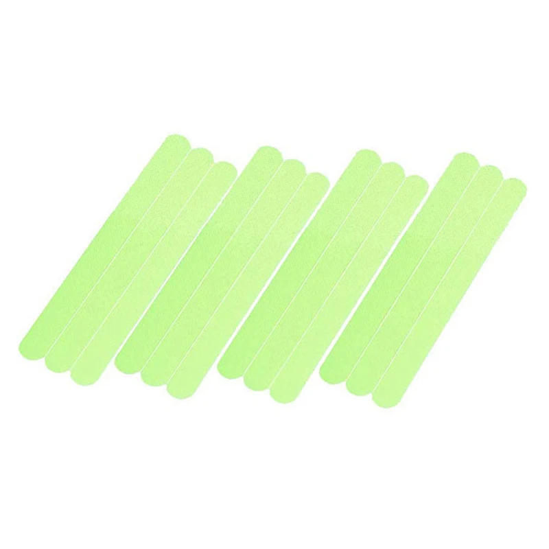 12pcs Non-slip Shower Strip Sticker Bathtub Mat Step Anti-fall High Paste Glow-in-the-dark Anti-slip Tape Strips