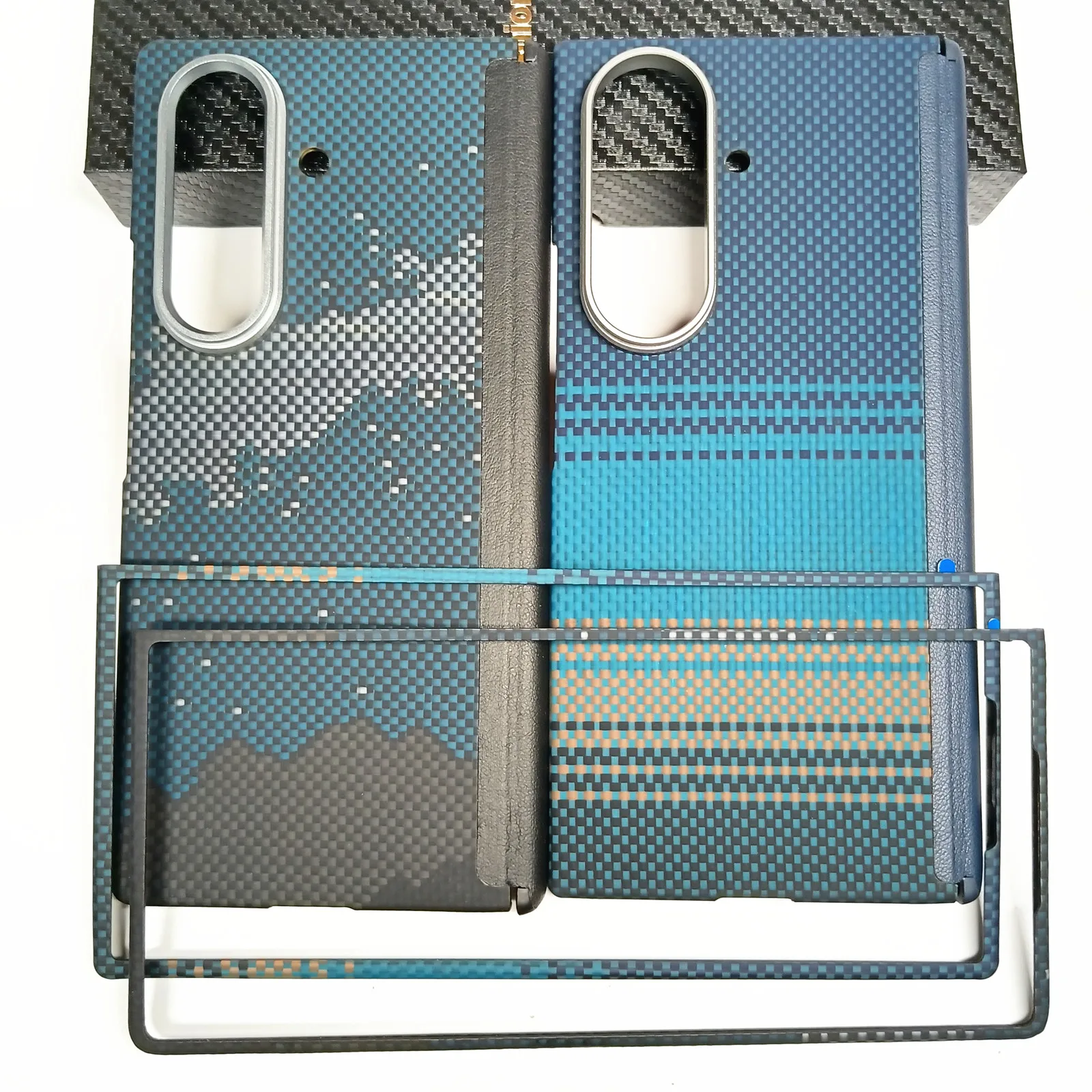 

Asdipsa Genuine Carbon Fiber Magsafe Case For Samsung Galaxy Z Fold7 Matte Braided Moonrise Starry Sky Magnetic Flip Hinge Cover