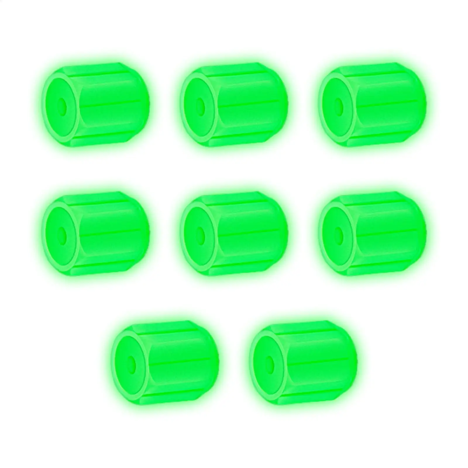 

Glow in The Dark Valve Stem Caps 8 Piece Universal 0.3 Inch Glowing Valve Stem Caps for Car SUVs Trucks Motorcycles Motorbikes