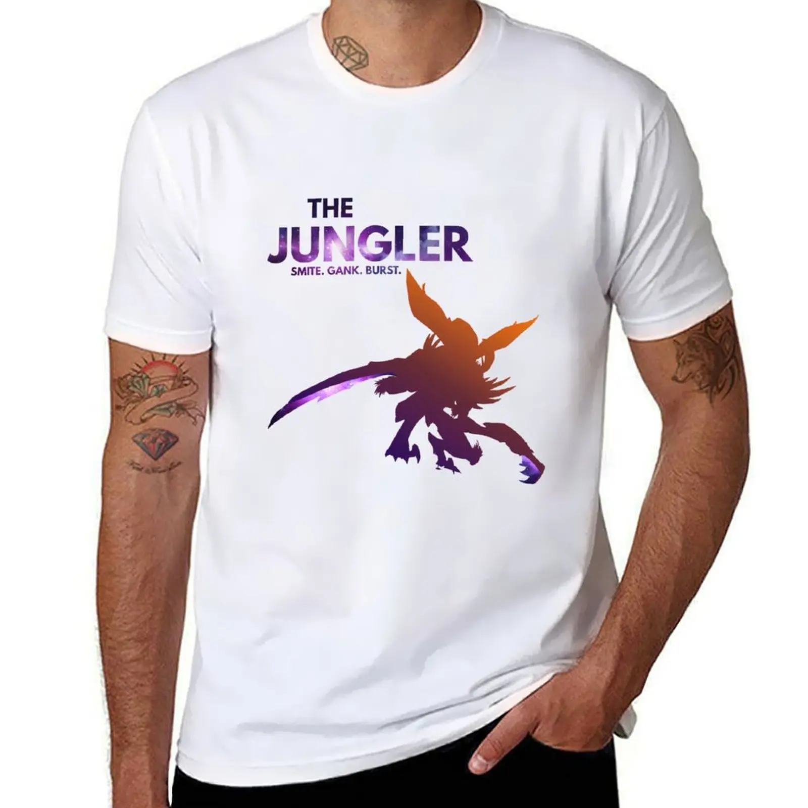 Camiseta The Jungler-Kha-Zix, camiseta de trabajo de tela resistente