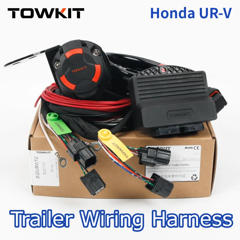 

TOWKIT For 17-24 Honda UR-V Trailer Wiring Harness Eur 13/7pin trailer RV tail light signal Australia 12/7pin Trailer controller