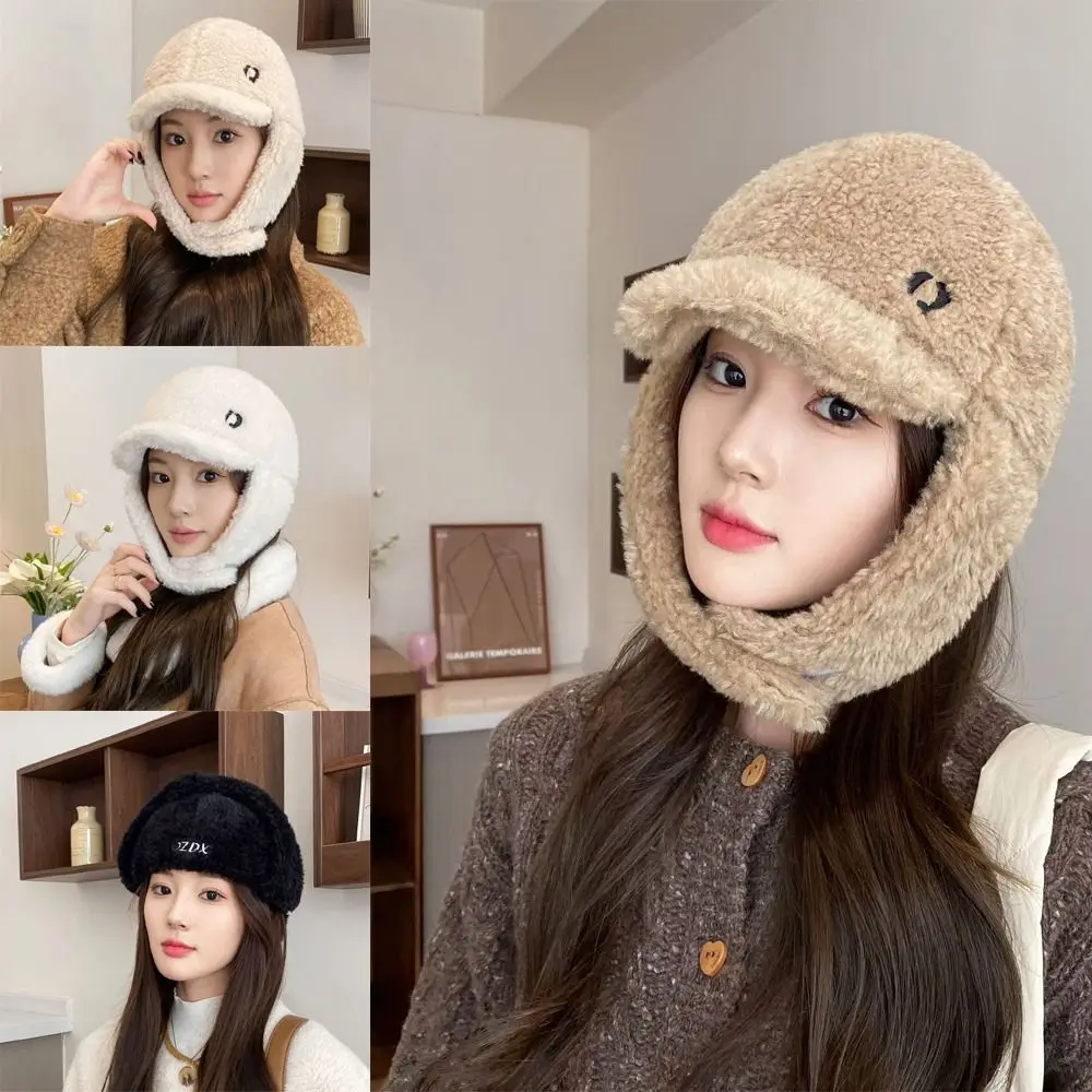 العصرية سميكة سدادات حماية الأذن قبعة أفخم يندبروف إيرفلاب قبعة دافئة الكشمير قبعة الشتاء في الهواء الطلق الدفء الملحقات #5