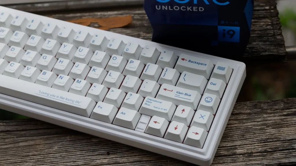 Rhein blue keycap PBT single-sided sublimation  new material