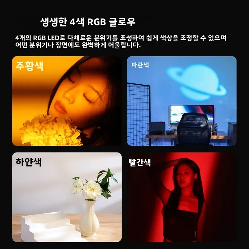 울란지 LM01 RGB 10W 사진 플래시라이트 4색 디밍 비디오 촬영 플래시 LED 조명 7500mAh 1/4" 나사 포함 20개 고보 라이브 브이로그