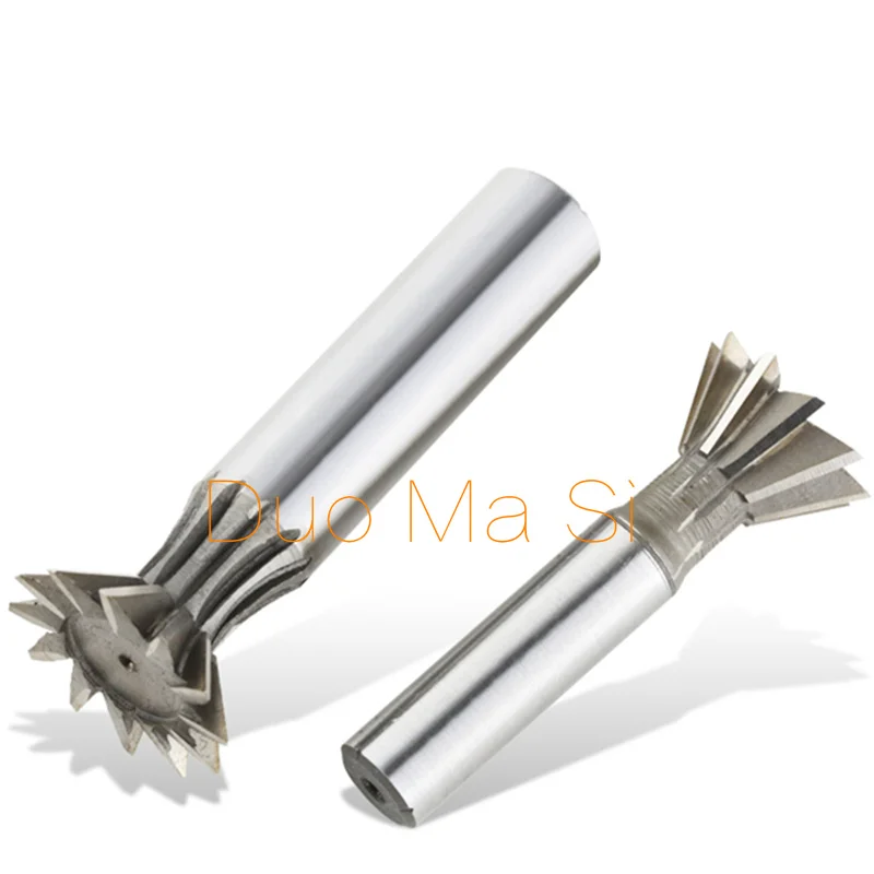 10mm 12mm 16mm 20mm 25mm 30mm 40mm 50mm 60mm Dovetail Milling Cutter 45 55 60 Degrees CNC Router Bit Straight Shank HSS End Mill