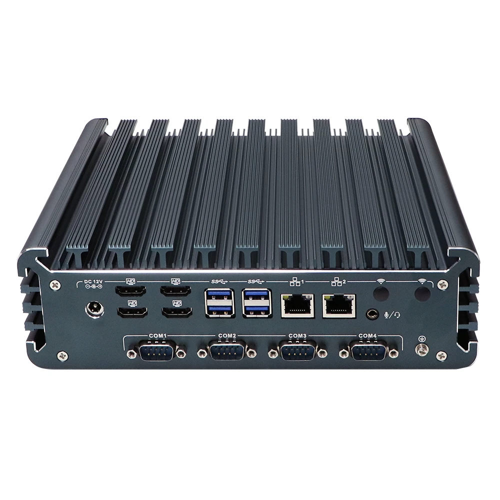 Computador industrial Partaker 12a geração I7 1255U I5 1235U Win11 Pro Dual Nic 4 x HD Display X86 Fanless Linux Mini PC