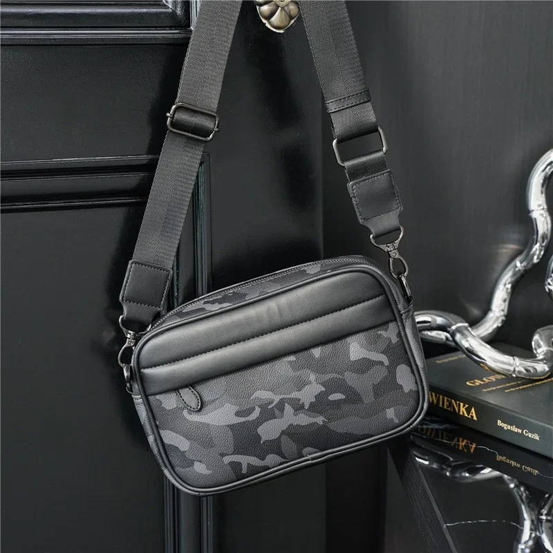 New Camouflage Shoulder Bag Men Casual Fashion Square Crossbody Bag Men's Messenger Bag Small Flap Single Shoulder Bag Male