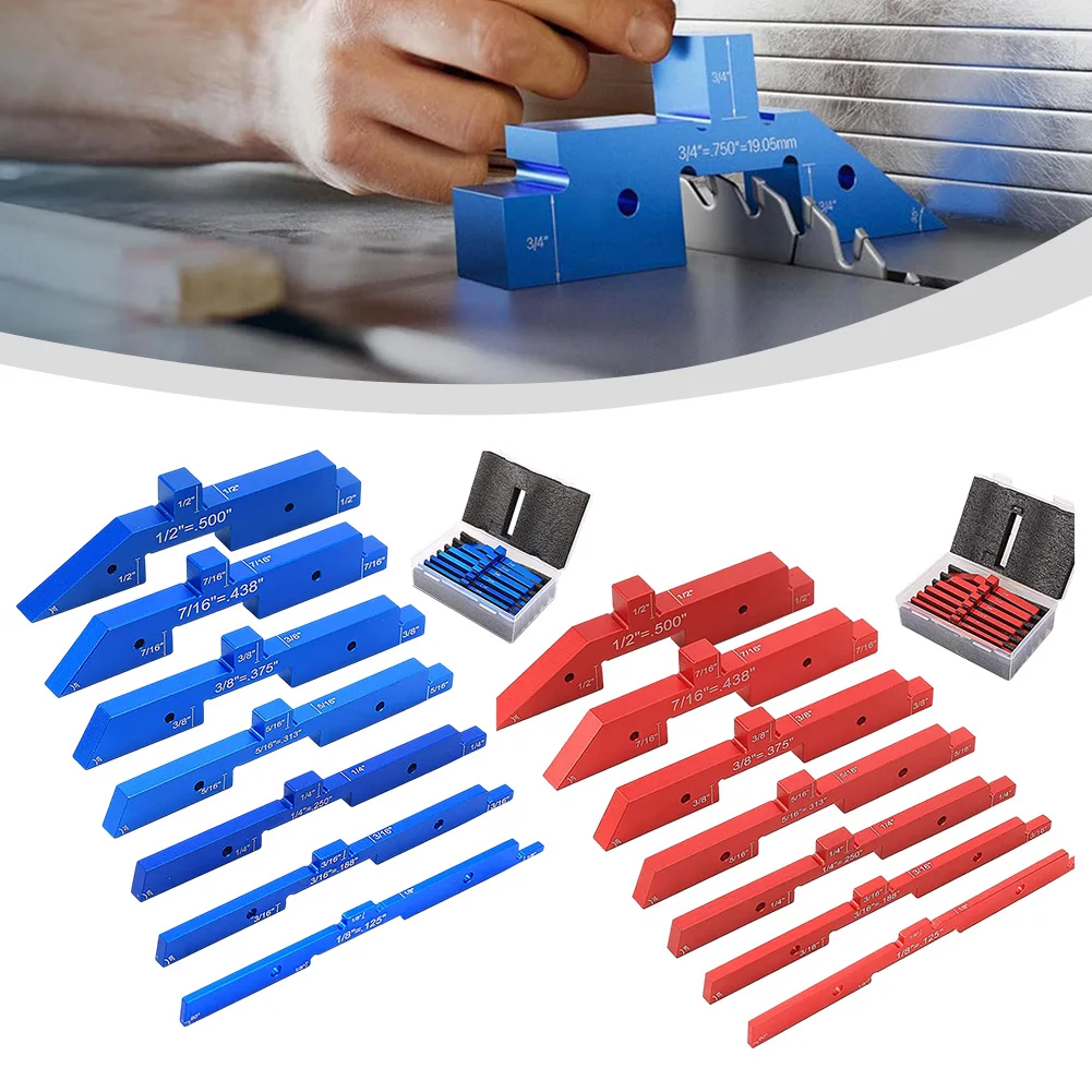 

7PCS Ruler Woodworking Table Setup Blocks Saw Height Gauge Measurement Auxiliary Tool Electric Circular Saw Adjustment Tool