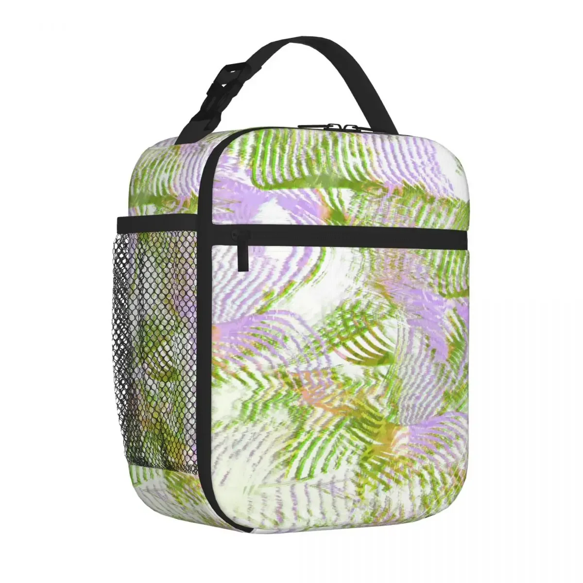Bestselling Tender Green Abstract Texture Solid Color Small Lunch Bag Day Excursion Food Cooler Bag