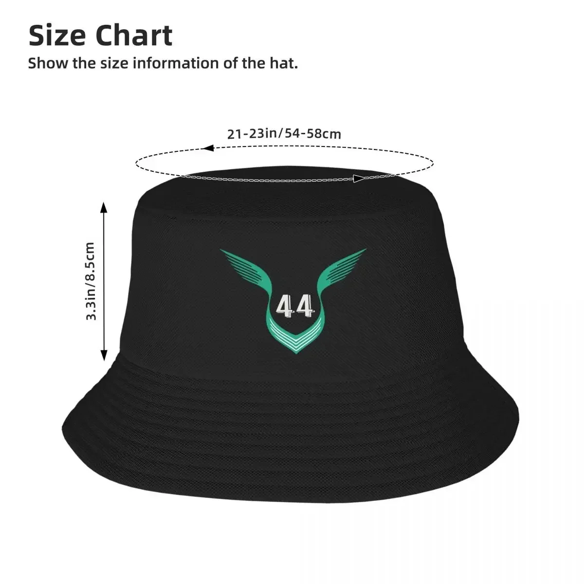 Lewis Hamilton 44 - F1 Bucket Hat Panama For Man Woman Bob Hats Reversible Fisherman Hats For Summer Beach Fishing Unisex Caps