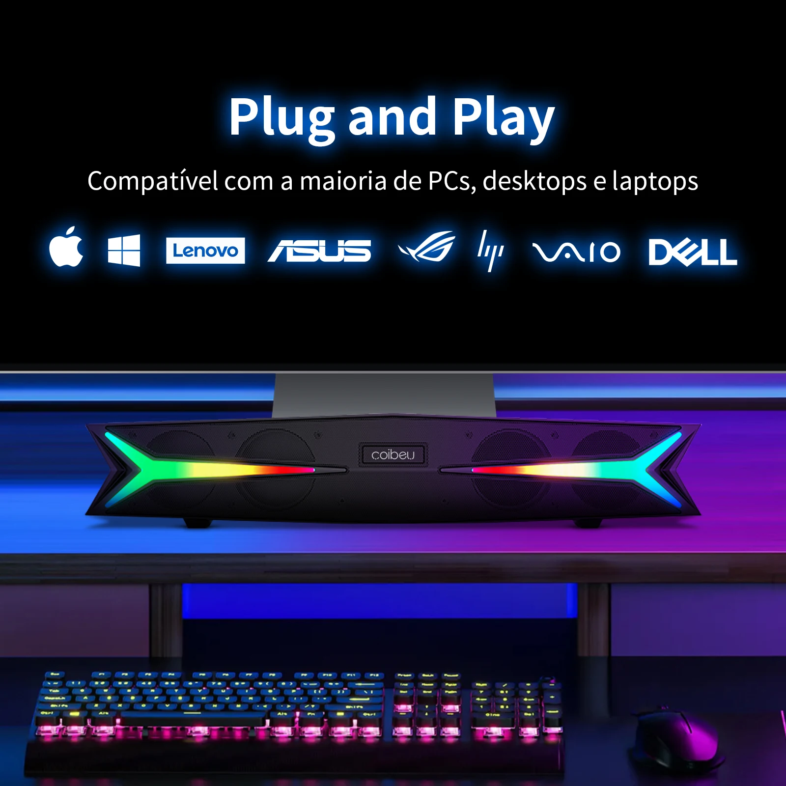 Caixa de som， Caixa som Bluetooth， Caixa de som Bluetooth Portátil， Caixa de som Para Pc， Soundbar， Caixa de som Bluetooth