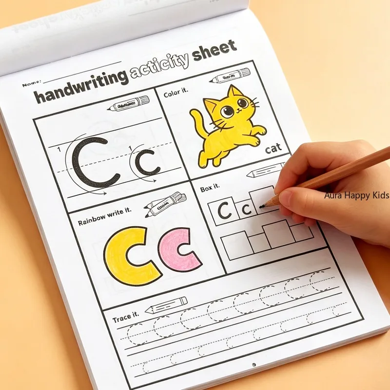 A Fun Letter Practice Interactive Activity Book Early Education Practice Materials 5 Games To Improve Understanding Ability