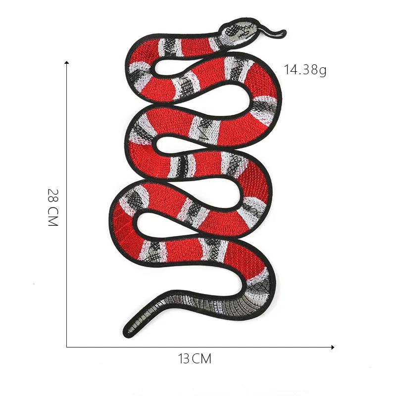 Personalized Snake Design Patches for Clothing Locomotive Clothing Applique Iron on Patch Rock Jacket Back Thermoadhesive Patch