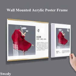A5 148x210mm Wall Mounted Acrylic Business Poster Picture Photo Document Display Frame Menu Price List Sign Holder Frame