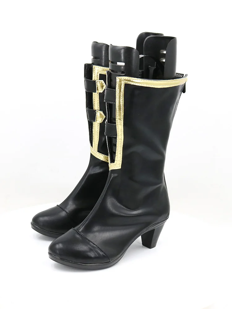 Sepatu Cosplay Derby Narita Brian, sepatu bot Cosplay hitam Halloween