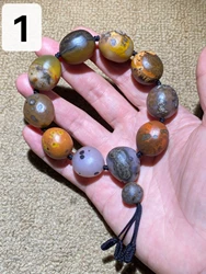 1pcs/lot beautiful energy stone natural crystal symbiosis Warring States red agate bracelet round jujube bead royal aristocratic