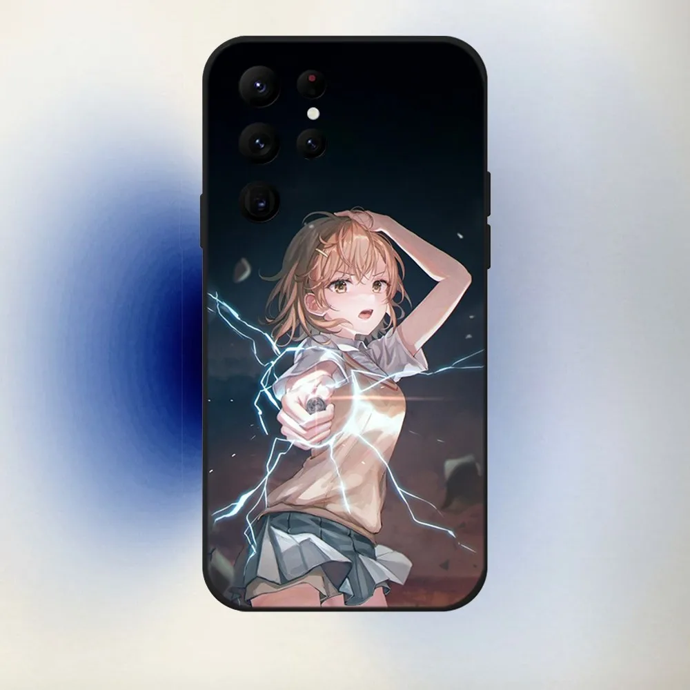 A Certain Scientific Railgun Phone Case For Samsung S24,23,22,30,21,10,9,Ultra,Plus,Lite,FE,5G Black Soft Case