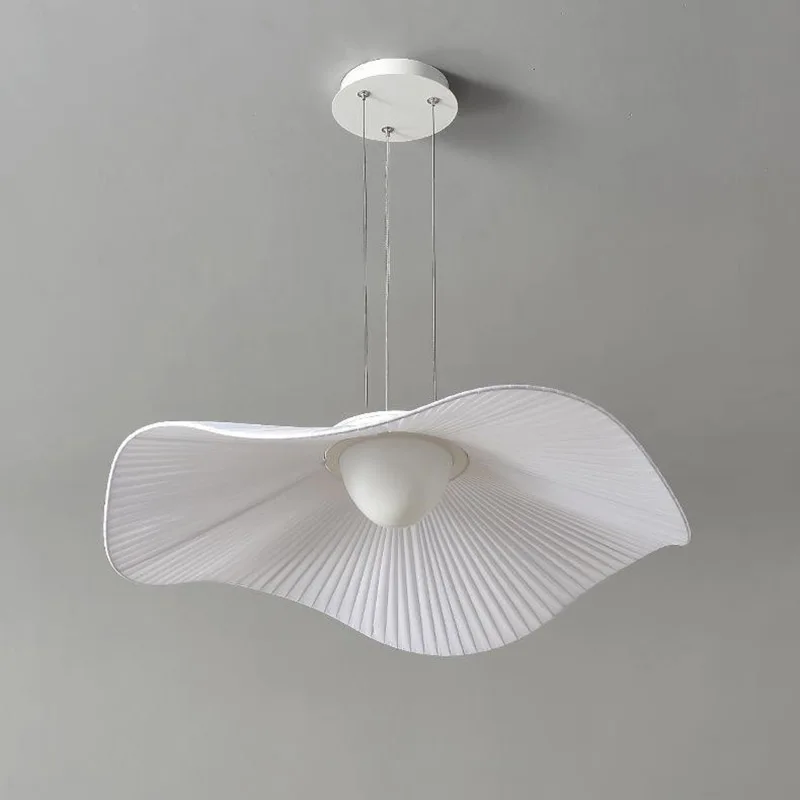 Imagem -05 - Minimalista Led Lotus Leaf Chandelier Designer Fabric Estilo Pendant Light Sala de Estar Casa Quarto Sótão Iluminação Lâmpada Decorativa